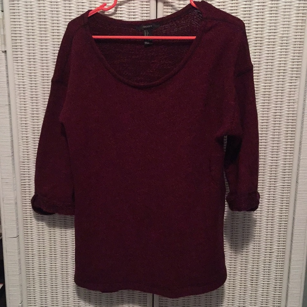 Burgundy sweater